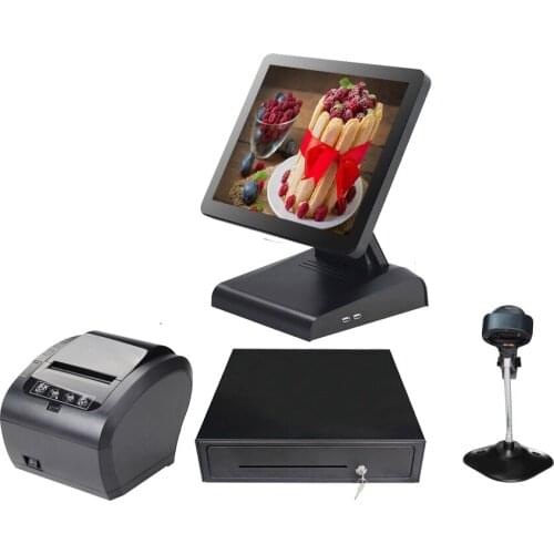 15'' touch screen Commercial EPOS System PC Computer POS All in One for retailers