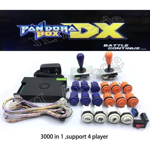 2 Player Original Pandora Box DX 3000 IN 1 new color happ Joystick and Button for DIY Arcade Machine Home Cabinet with Manual