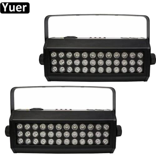 2Pcs/Lot UV Strobe Wall Washer Light 36X3W LED DJ Disco Light DMX512 Running Horse Effect Sound Party Flashing Club Bar Lights