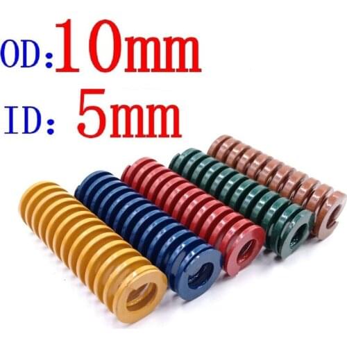 1Pcs Green spring heavy load Compression Spring Loading Die Mold Spring Outer Diameter 10mm Inner Diameter 5mm Length 65-125mm
