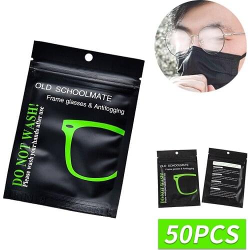 50pcs Anti-Fog Wipe Glasses Cloth Reusable Glasses Swimming Goggles Goggles Neutral Glasses Cloth