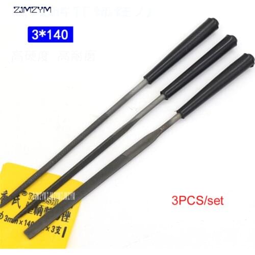 3pcs/Set Stone Jewelers Diamond Wood Carving Craft Metal Needles Files Sewing Mini needle File Set With 3 Unique Shapes 3*140mm