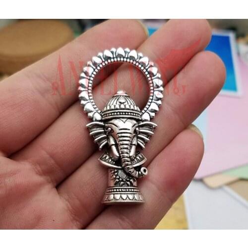 4pcs/lot--50x28mm, Antique Silver plated elephant charms ,DIY supplies, Jewelry accessories