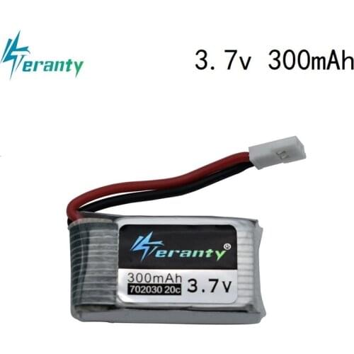 3.7V 300mAh lipo battery For E55 FQ777 FQ17W DFD F180 FY530 U816 U830 20C 702030 Drone Battery For RC Quadcopter Spare Part
