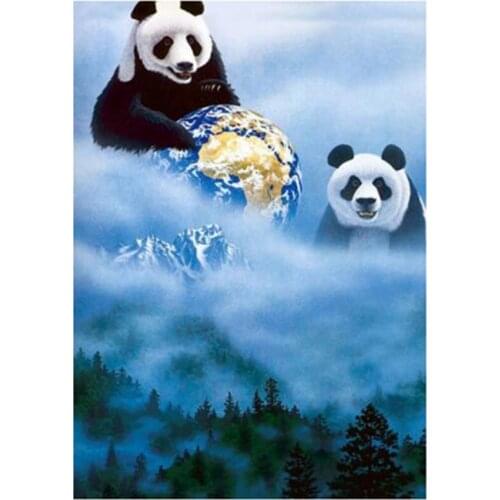 FULL Square diamond painting cross stitch 5D Full round panda Needlework diy diamond painting cross stitch round diamond