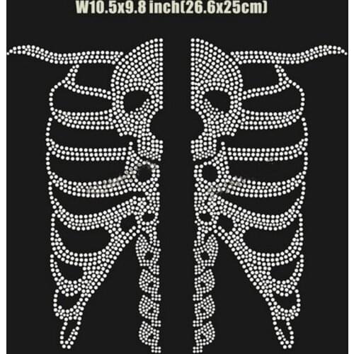 Skull Skeleton Motifs Hotfix Strass Spider net applique patches Rhinestone Beads Diy Accessories Crystal Stones For Clothing