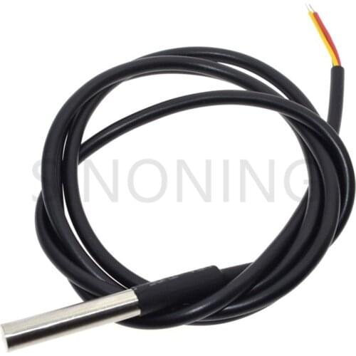 1PCS DS1820 Stainless steel package Waterproof DS18b20 temperature probe temperature sensor 18B20 For Arduino