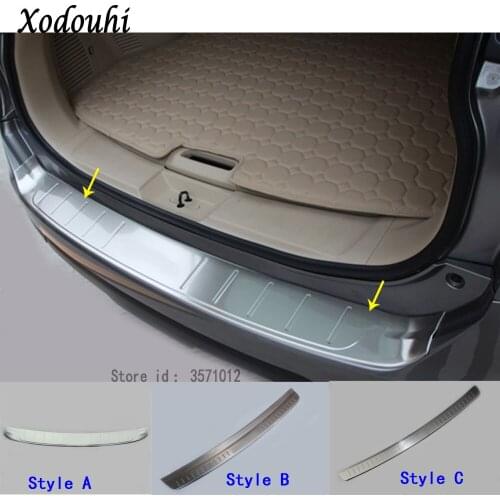 For Nissan X-Trail XTrail T32/Rogue 2014 2015 2016 car external rear bumper panel trunk trim cover Stainless Steel plate pedal