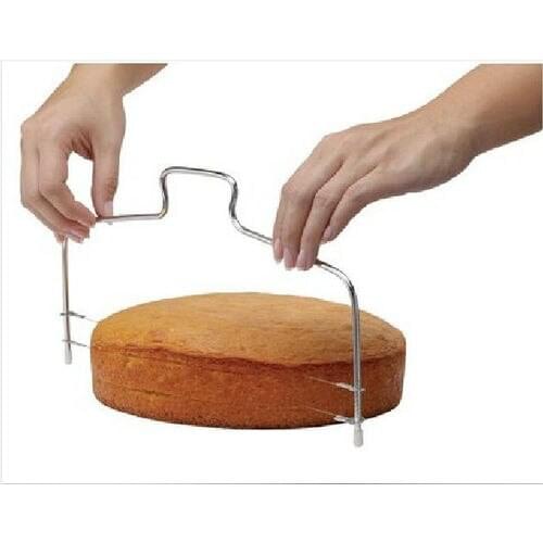 Double Line Adjustable Stainless Steel Metal Cake Slicer Cut Cooking Tools