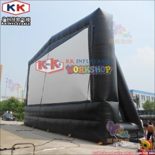 32ft x 17ft (Viewing Area) Front and Rear Projection Giant Inflatable Movie Screen with Blower and Patches