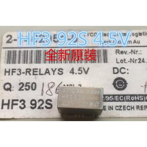 HOT NEW relay HF3 92S 4.5V HF3-RELAYS 4.5V 4.5VDC DC4.5V 4.5V SOP 2PCS/LOT