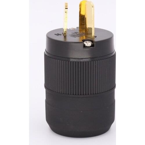 HI Fi Gold plated AU NZ CN HIFI POWER CONNECTOR Hi-End Rhodium Plated AU Mains Power Plug Male Copper Connector Cable Cord 3 Pin