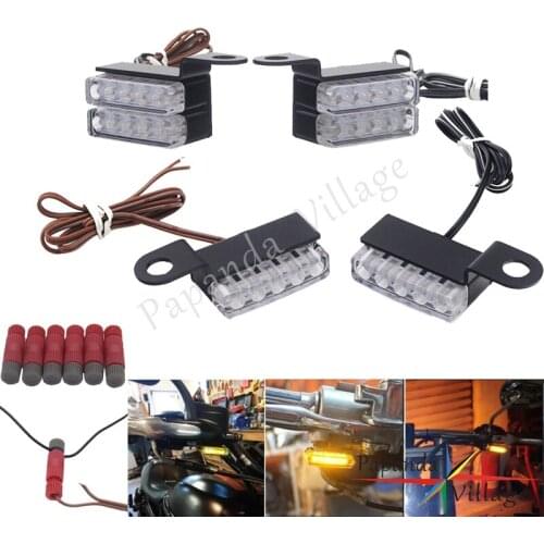 Mini LED Turn Signal Blinker Rear Tail License Plate Light for Harley Cafe Racer Triumph XS650 CB750 CL GS GSX XJ550 CG GB 125