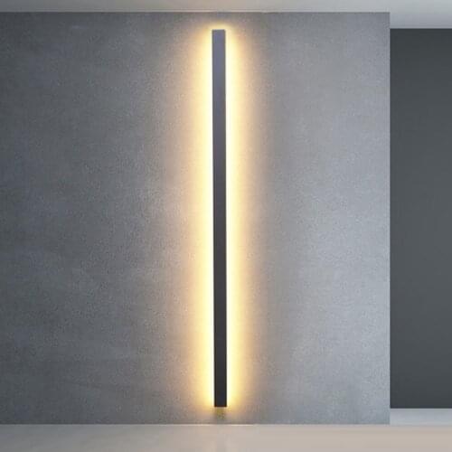 Minimalist Creative Long Strip Wall Lamp Nordic Living Room Bedroom Bedside Wall Light Lamp TV Sofa Hotel Background Wall Lamp