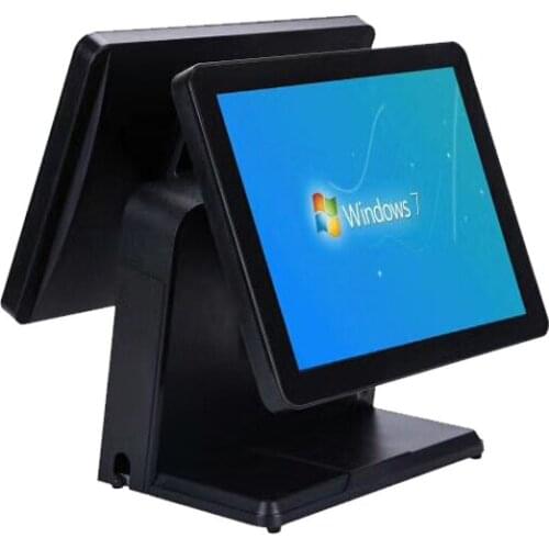 Fashion Supermarket 15Inch POS Dual Touch Screen Cash Register System for Retail Shops