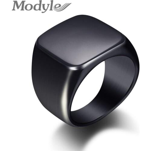Modyle Personalized Stainless Steel Customized Rings Engraved Name Wedding Ring for Men Women Custom Jewelry Gifts