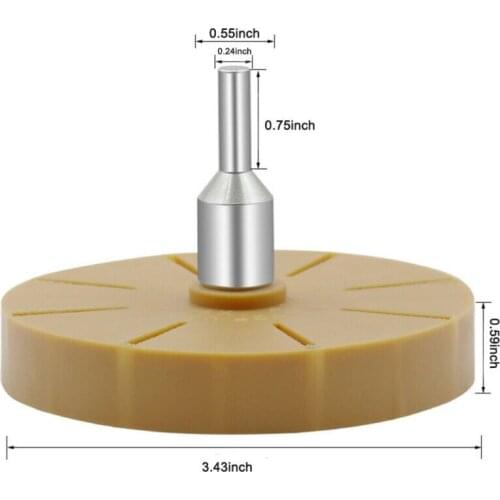 Equipment Grinding Wheel Eraser Film Remover Removing Tool Supplies W/ Drill Adapter 3.5-inch Car
