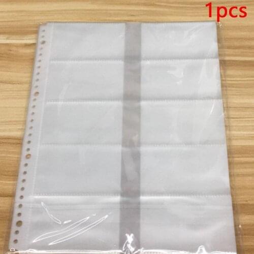 2pcs 30 Holes Loose Leaf Clear File Sheets Protectors Bag A4 Collection Notebook cards Planner Two sides 20 Binder U8I3