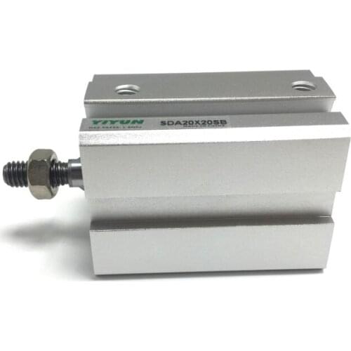 SDA20X5S SDA20X5B SDA20X5SB SDA20X10S SDA20X10B SDA20X10SB SDA20X15S SDA20X15B SDA20X15SB YIYUN Pneumatic Compact Cylinder