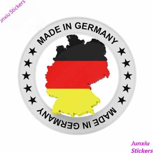 Made In Germany funny Colorful Car Sticker and Decal Custom Printing Decal for Bumper Camper Truck Racing Rally Decor PVC13x13cm