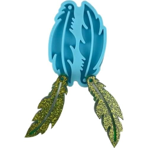 Handcraft Epoxy Resin Mold Feather Earrings Silicone Mould DIY Crafts Jewelry Pendant Casting Tools