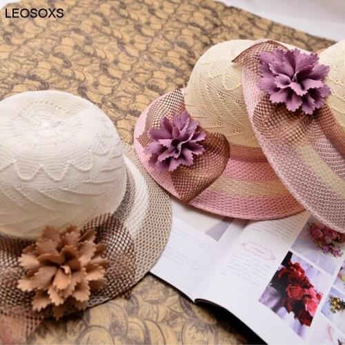 Womens Hats New Summer Outdoor Shade Flower Straw Hat Sunscreen Sun Hat Beach Hat Fashion Summer Hats