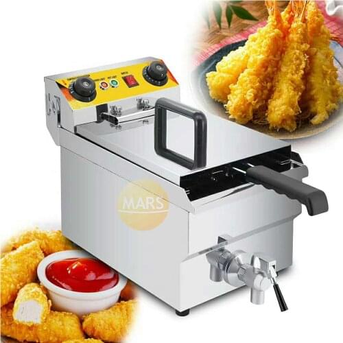 Heavy Duty Stainless Steel Electric Deep Fryer French Fries Frying Basket Chicken Fried Fish Machine Hot Pot Fried Chicken Grill