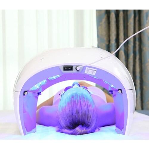 New 7 Color Round FoldableLED Photon Light Therapy Facial Device Skin Rejuvenation Acne Remover Anti Wrinkle Beauty Equipment