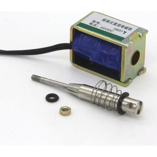 1pc DC through type / automatic reset push-pull solenoid 0837T 12V 24V push-pull solenoid