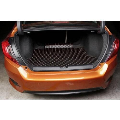 For Honda Civic 2016 1PC Car Styling Cargo Liner Car Trunk Mat Carpet Interior Floor Mats Leather Pad Auto Accessories