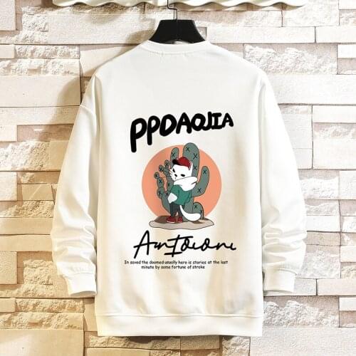 2021 Print Color White Black Sweatshirt MenS Hoodies Spring Autumn Hoody Casual Streetwear Clothes