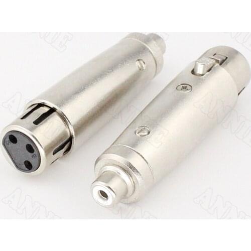 30pcs/lot K3P 3 Pin XLR Female To K Lotus Female Socket Cable Material Converter