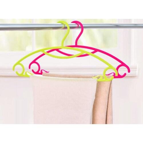 300pcs Clothes Hangers Portable Arc Hook Design Outdoor Clothes Drying Rack Plastic Hangers