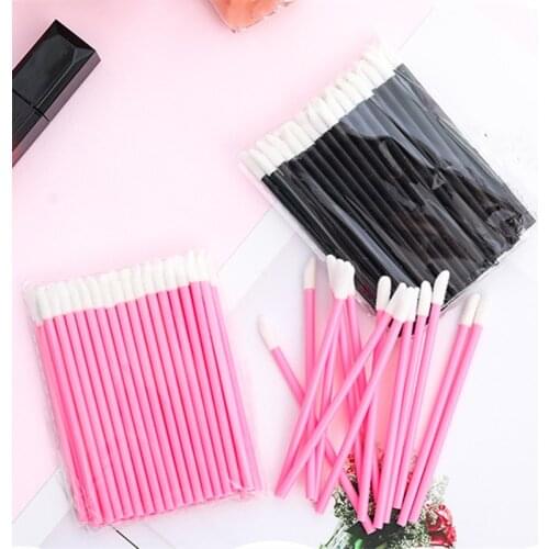 50/100pcs Disposable Makeup Lip Brush Lipstick Mascara Wands Applicators Eyelash Eyeshadow Lip Gloss Brushes Cosmetic Tools