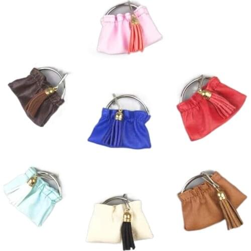 1/6 BJD Dolls Accessories Fashion Lady Leather Tassels Handbag For Barbie Dollhouse Shopping Purse Bag For Blythe Kids DIY Toy