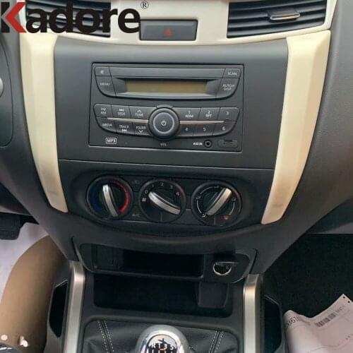 For Nissan Navara NP300 ST 2014 2015 2016 2017 2018 2019 Carbon Fiber Car Interior Accessories Central Control Strip Cover Trim
