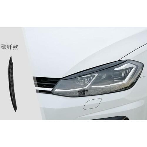 Car Headlight Eyebrow Sticker Decoration Eyelids ABS Trim Stickers Eyebrow Stickers Trim Cover for VW Golf 7 GTI GTD R MK7