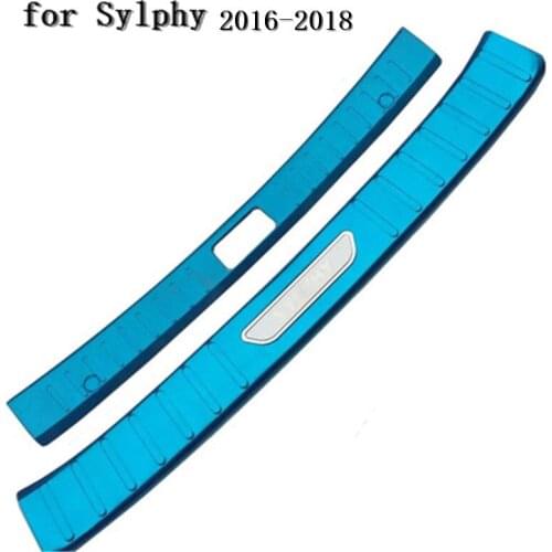 Car accessories stainless steel Rear Bumper Protector Sill Trunk Tread Plate Trim for Nissan Sylphy 2009-2018 Car styling