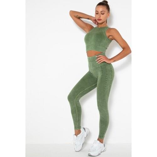 Seamless Breathable Yoga Suits Running Fitness Gym Yoga Suits Slim Sexy Sports Suits Tight Vest Bubble Butt Leggings Yoga Sets