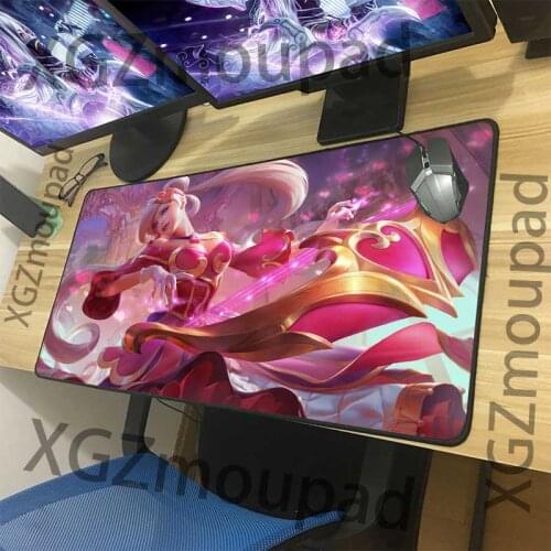 XGZ Large Gaming Mouse Pad Black Lock Edge Anime Sexy Cute Girl Computer Keyboard Table Mat Non-slip Custom Coaster Carpet Xxl