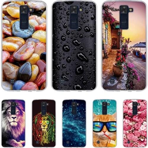 For LG K8 Case 3D Soft TPU Silicon Cover For LG K8 2016 Back Shell For LG K8 K350 K350E K350N Phone Cases Cartoon Pattern Coque
