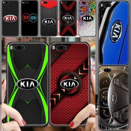 KIA Logo car Phone case For Xiaomi Mi Max Note 3 A2 A3 8 9 9T 10 Lite Pro Ultra black luxury bumper trend prime fashion