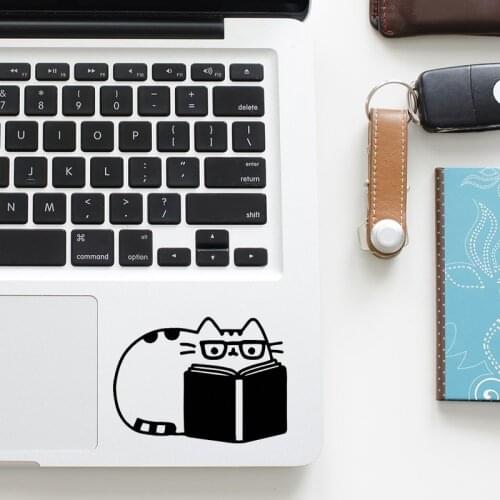 Reading Kitten Cat Trackpad Quote Laptop Decal for Apple Macbook Sticker Pro Air Retina 11 12 13 15 inch Mac Vinyl Touchpad Skin