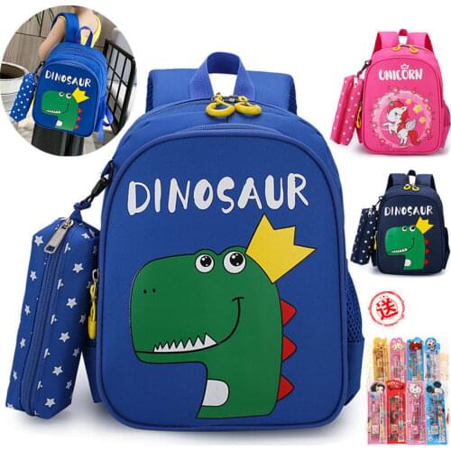 Children School Bags for Boys Girls Cartoon Backpack Cute dinosaur Kindergarten backpack Anti-lost Toddler Baby Small Schoolbag