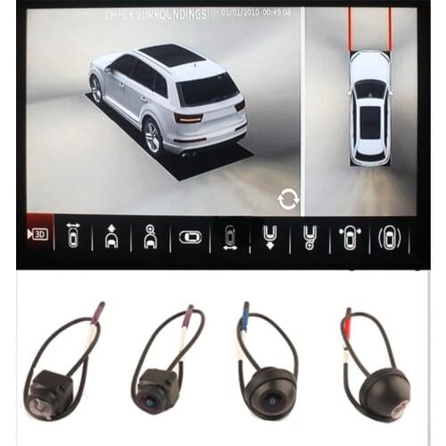 1080P 4-ch Car 360 PRO Camera Surround View Bird View Panorama System Waterproof