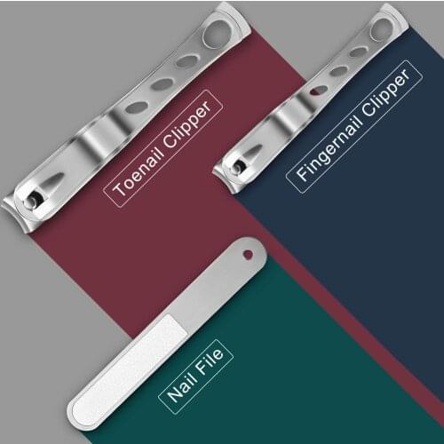 3 Pieces Nail Clippers File Kit 360 Degree Rotating Head Stainless Steel Toenail Fingernail Toe Clippers Cutters for Men Women