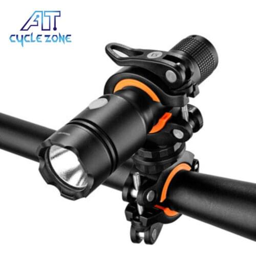 Multi Bicycle Light Bracket Bike Lamp Holder LED Torch Headlight Pump Stand Quick Release Mount 360 Degree Rotatable Accessories