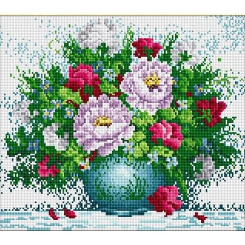 HOT!!Window Sill Flowers Pattern Diamond Embroidery DIY Needlework Diamond Painting Cross Stitch 5D Rhinestones Painting