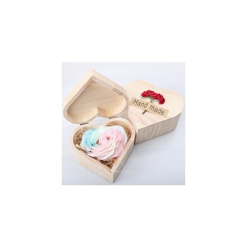 2Pcs Austen Rose Rose Soap Flower Elegant Valentines Day Birthday Party Gorgeous Simulation Handmade Soap Flower Wooden Gift