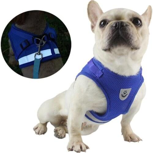 New Style Pet Harness Leash Set Nylon Mesh Vest Dog Collar Hand Holding Rope Reflective Dog Rope Leads Pet Supplies
